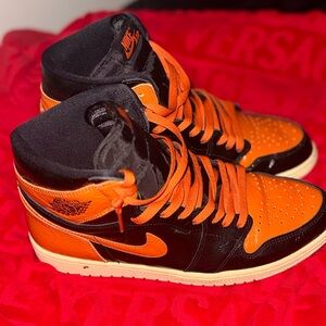 Nike Black and Orange High-Tops